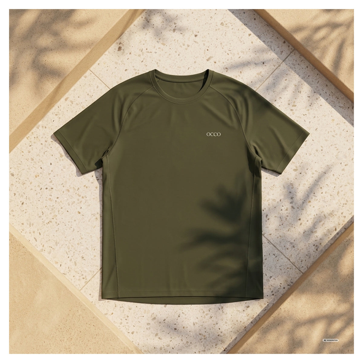 Olivegrünes Signature T-Shirt